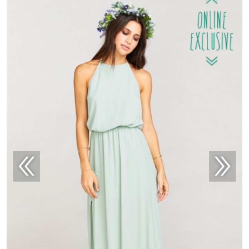 SHOW ME YOUR MUMU HEATHER HALTER DUSTY MINT CRISP